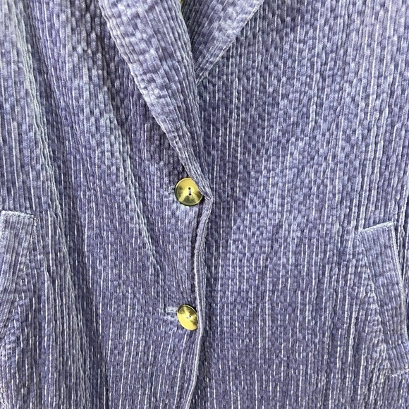 Anthropologie Corduroy Duster Jacket NWT Purple Sz 6 Funky 70s Retro Festival - Picture 5 of 12